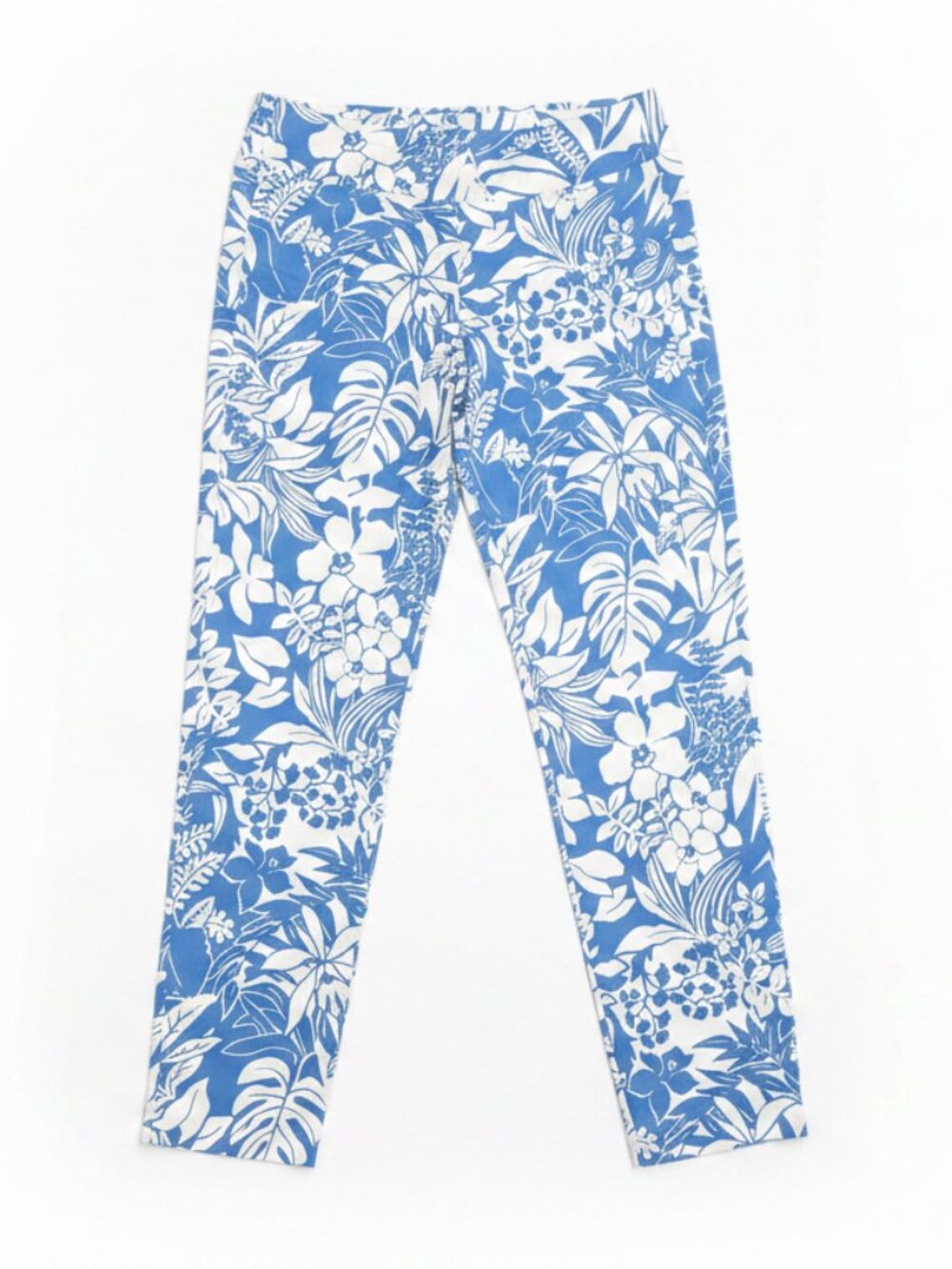 J. McLaughlin blue and white floral pants, size S